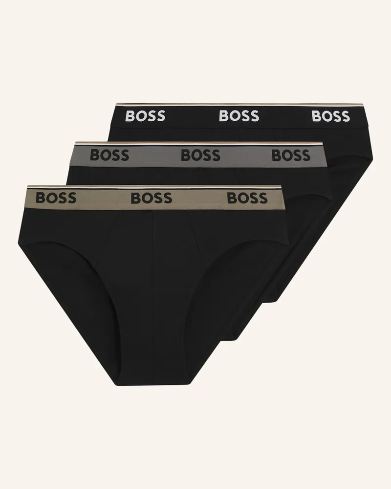 HUGO BOSS Slip Brief 3p Power schwarz Schwarz