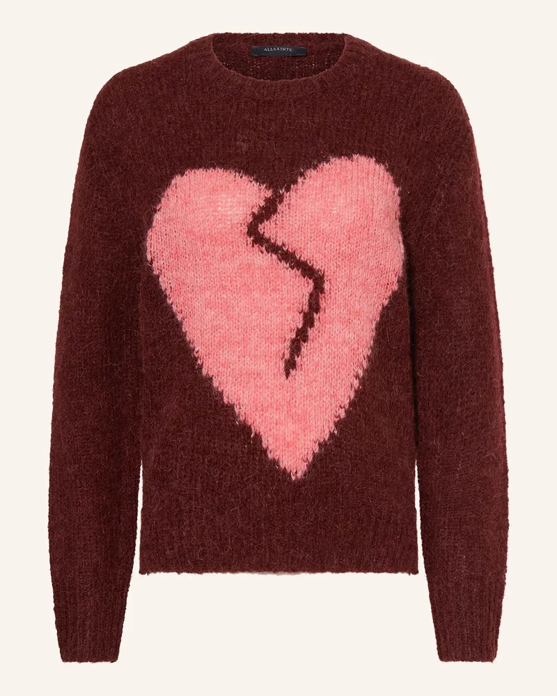 AllSaints Pullover LUVHEART Dunkelrot