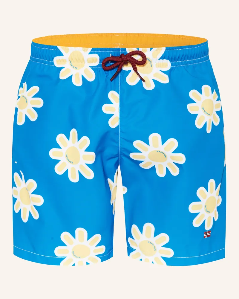 Napapijri Badeshorts V-Inuvik weiss Blau