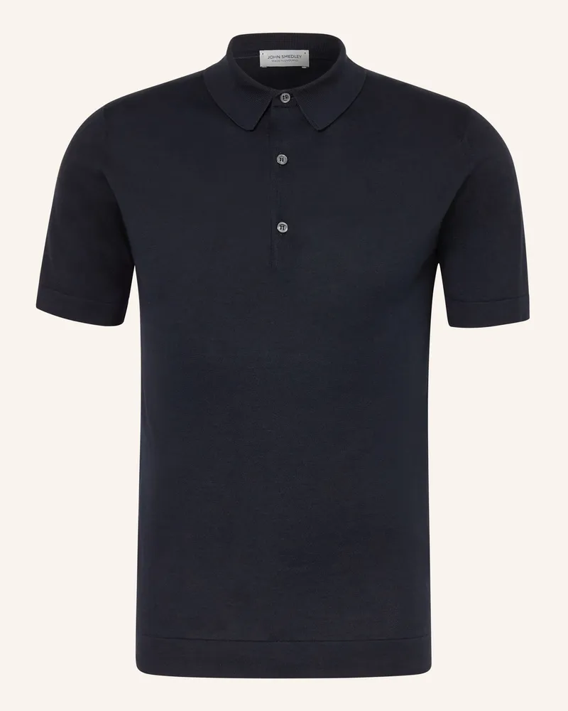 John Smedley Jersey-Poloshirt Mycroft blau Dunkelblau