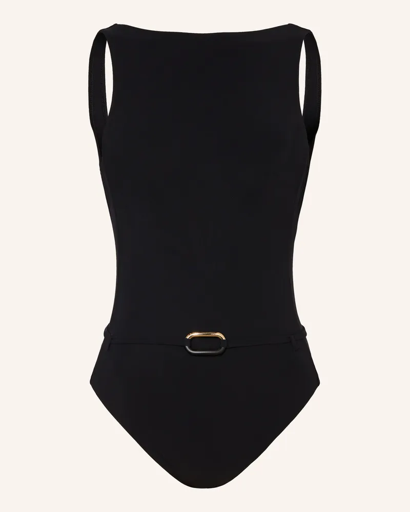 Maryan Mehlhorn High-Neck-Badeanzug Silhouet schwarz Schwarz