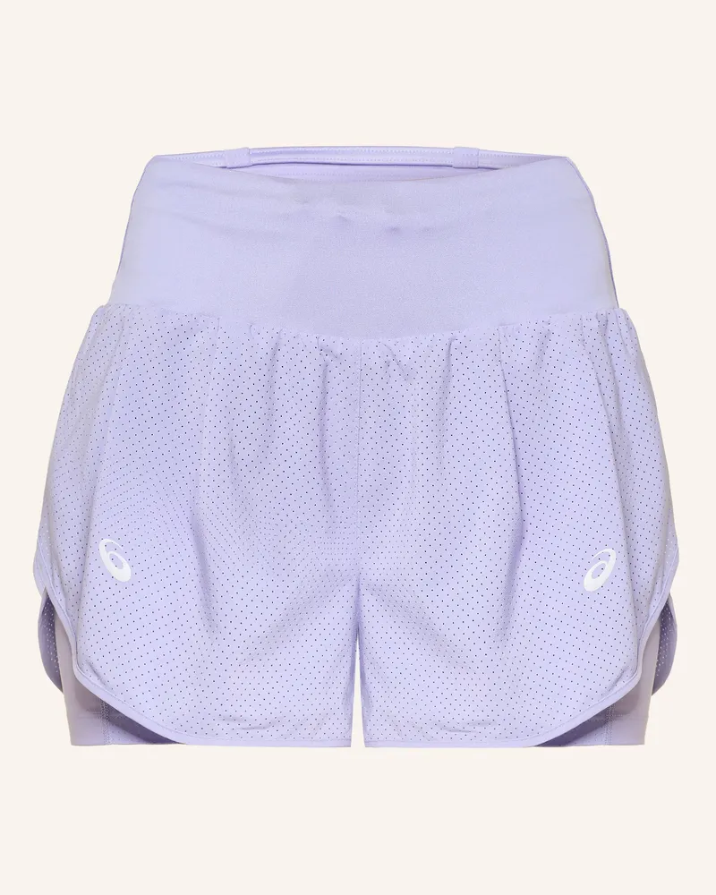 Asics 2-In-1-Laufshorts Road blau Helllila
