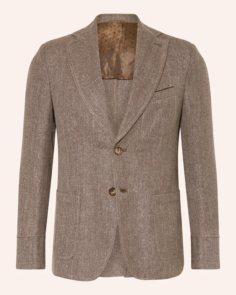 Habsburg Sakko Wolfsberg Mit Leinen braun Hellbraun