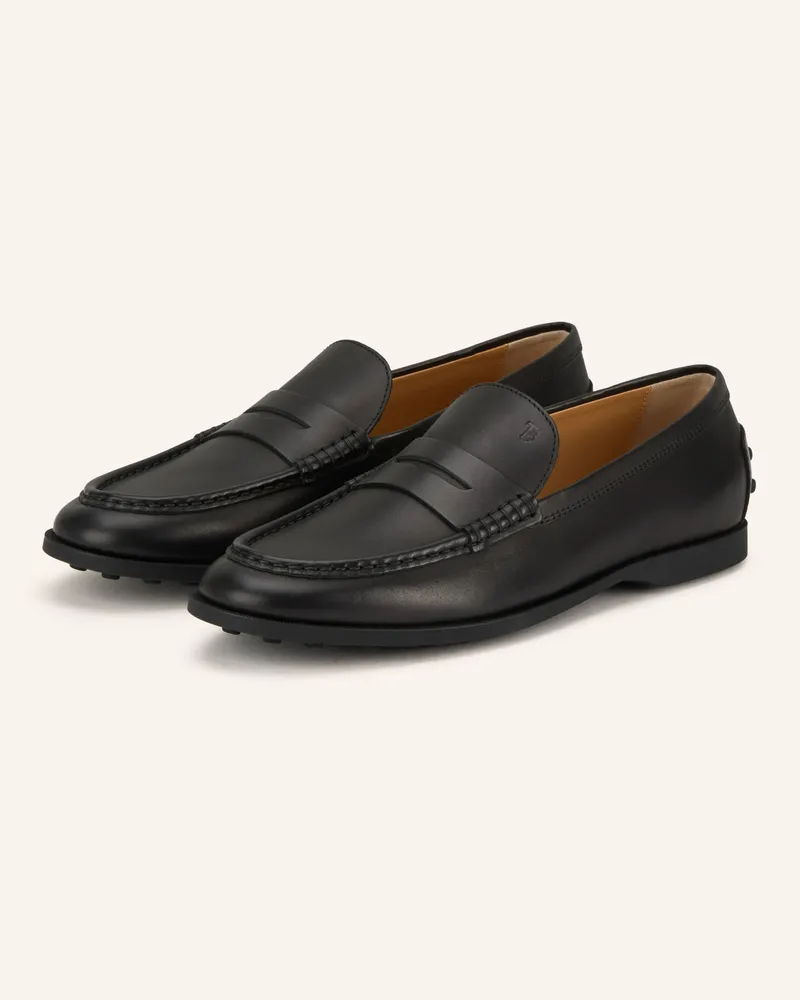 TOD'S Penny-Loafer GOMMA Schwarz