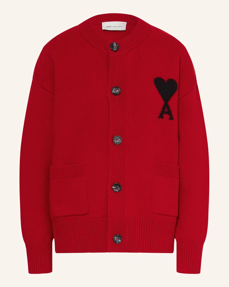 AMI Paris Strickjacke rot Dunkelrot