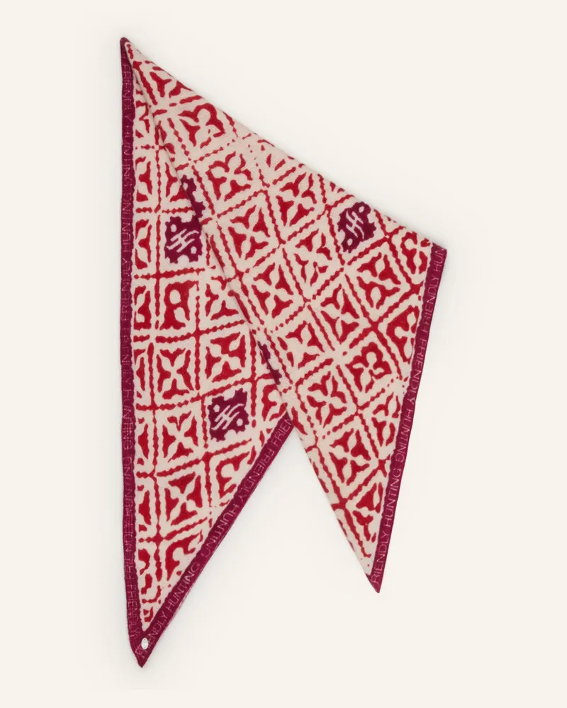 Friendly Hunting Dreieckstuch Aus Cashmere rot Dunkelrot