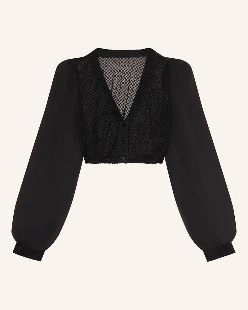 WALDORFF Dirndlbluse schwarz Schwarz