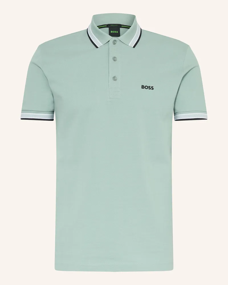 HUGO BOSS Piqué-Poloshirt PADDY CURVED Regular Fit Mint
