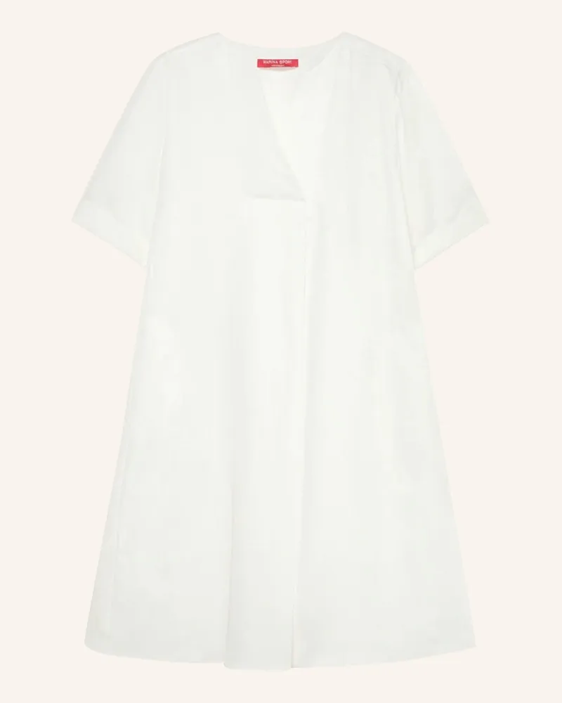 Marina Rinaldi Kleid Mrssupremo Mit Leinen weiss Weiss