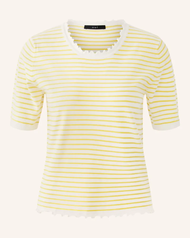 Oui  Strickshirt Neongelb