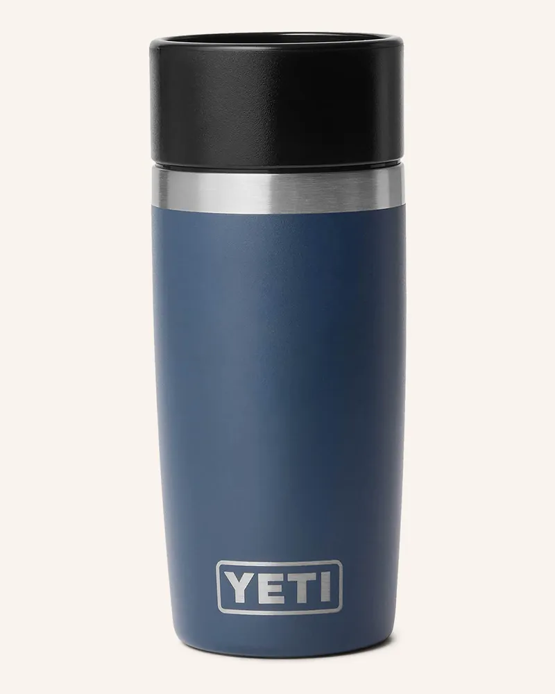 Yeti Thermobecher Rambler® silber Dunkelblau