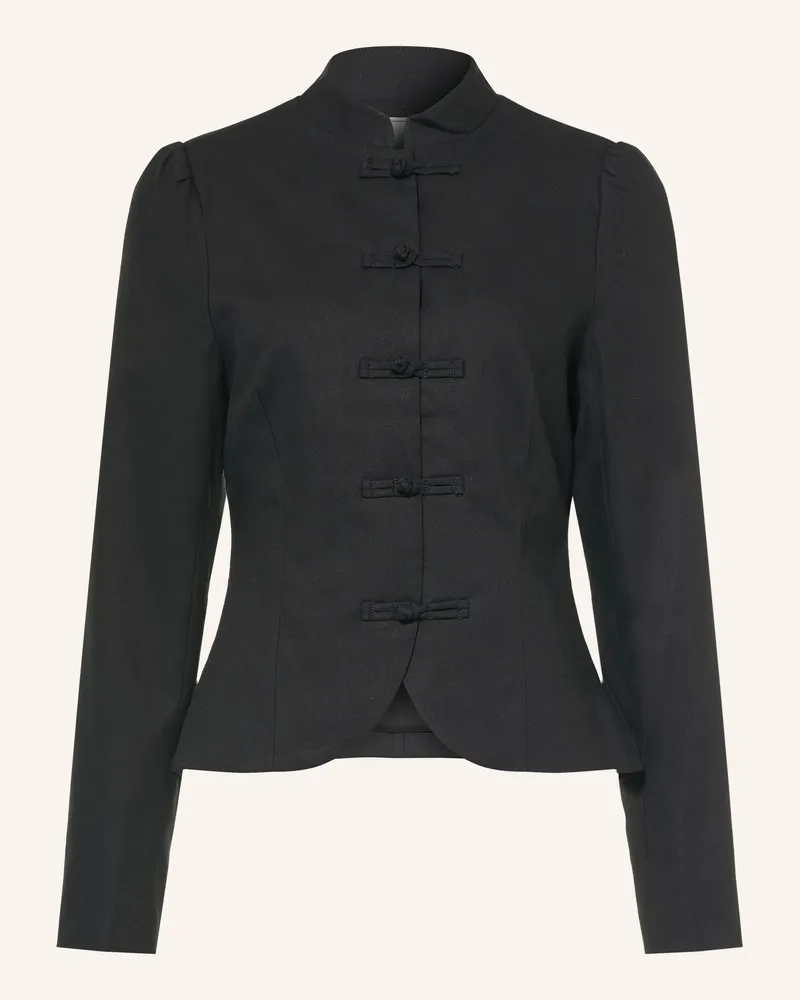 Neo Noir Blazer Ardena Mit Leinen schwarz Schwarz