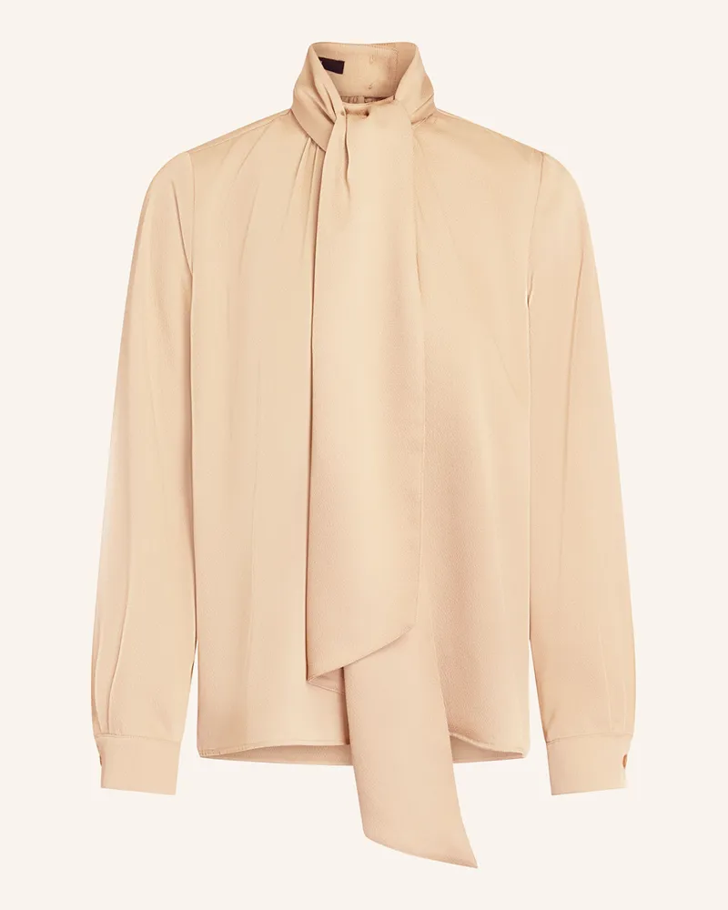 MARC AUREL Blusenshirt mit abnehmbarer Schluppe Camel