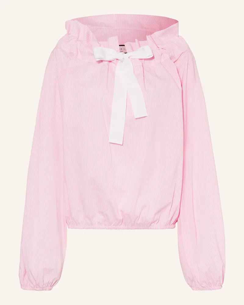 SEM PER LEI Blusenshirt rosa Weiss