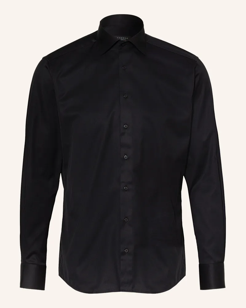 Eterna Hemd Modern Fit Schwarz