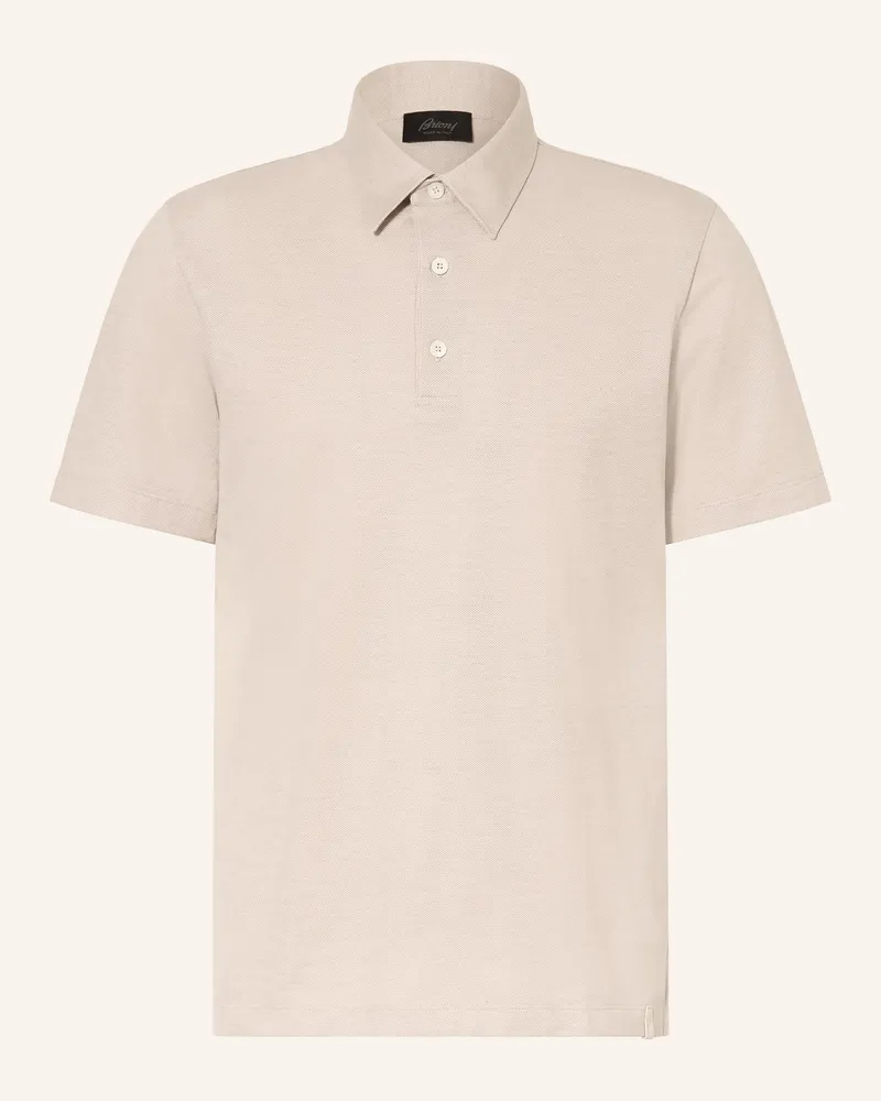 Brioni Piqué-Poloshirt beige Beige