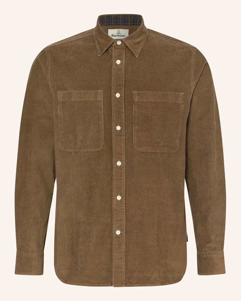 Barbour Cordhemd Comfort Fit braun Khaki