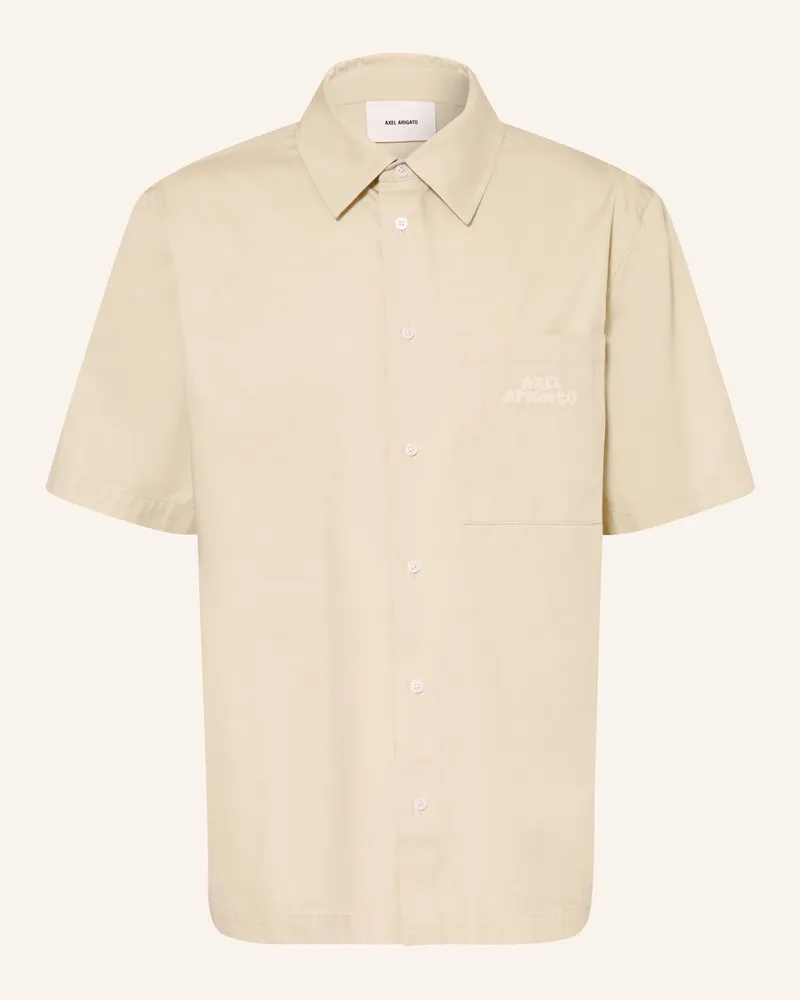 Axel Arigato Kurzarm-Hemd DREW Comfort Fit Beige
