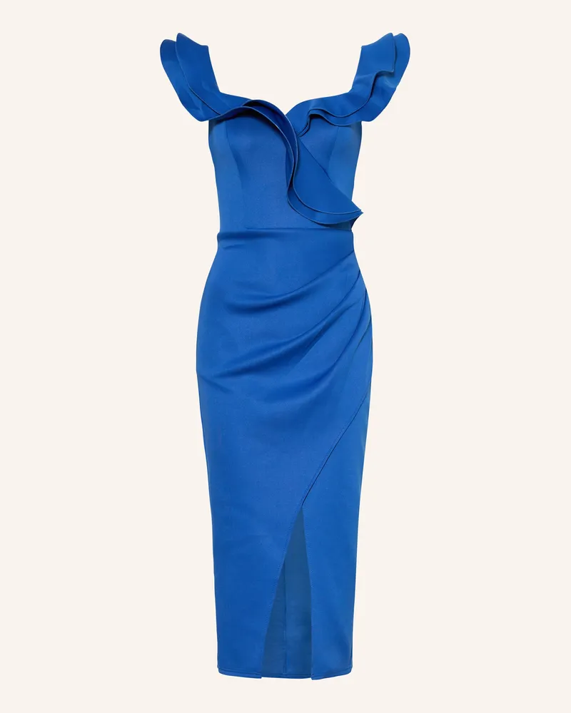 Lipsy  Kleid Bardot Mit Volants blau Blau
