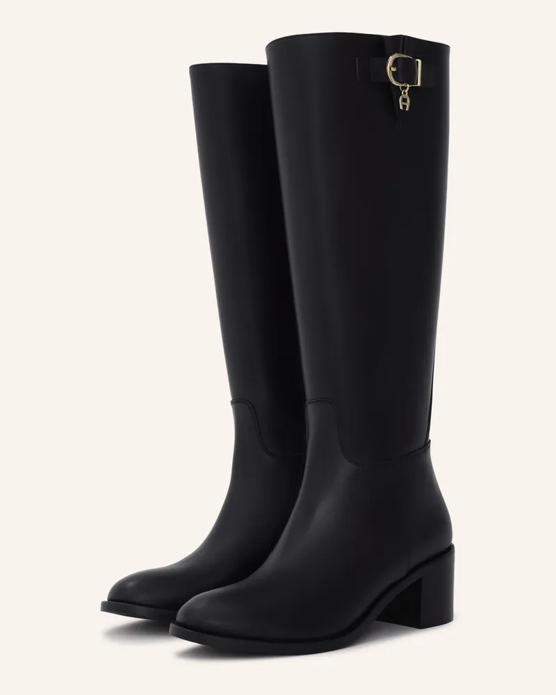 Aigner Block Heel Boot Maya 2a schwarz Schwarz
