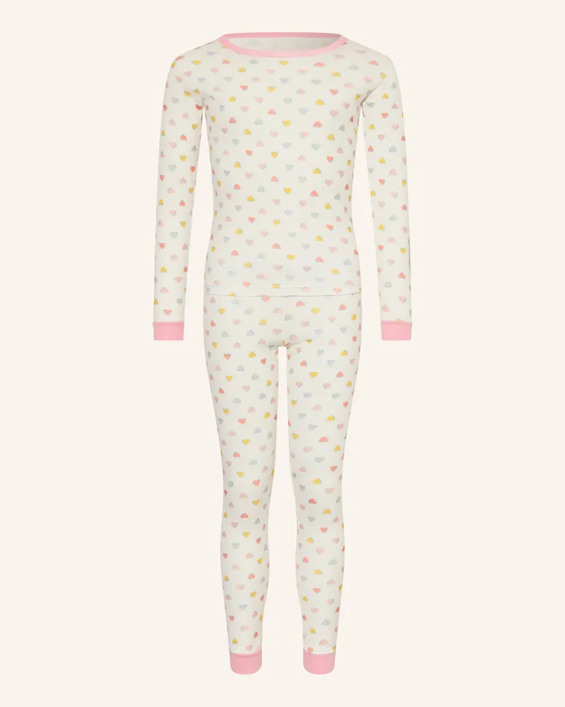 Petit Bateau Schlafanzug weiss Weiss