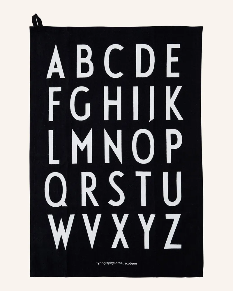 DESIGN LETTERS 2er-Set Geschirrtücher schwarz Black