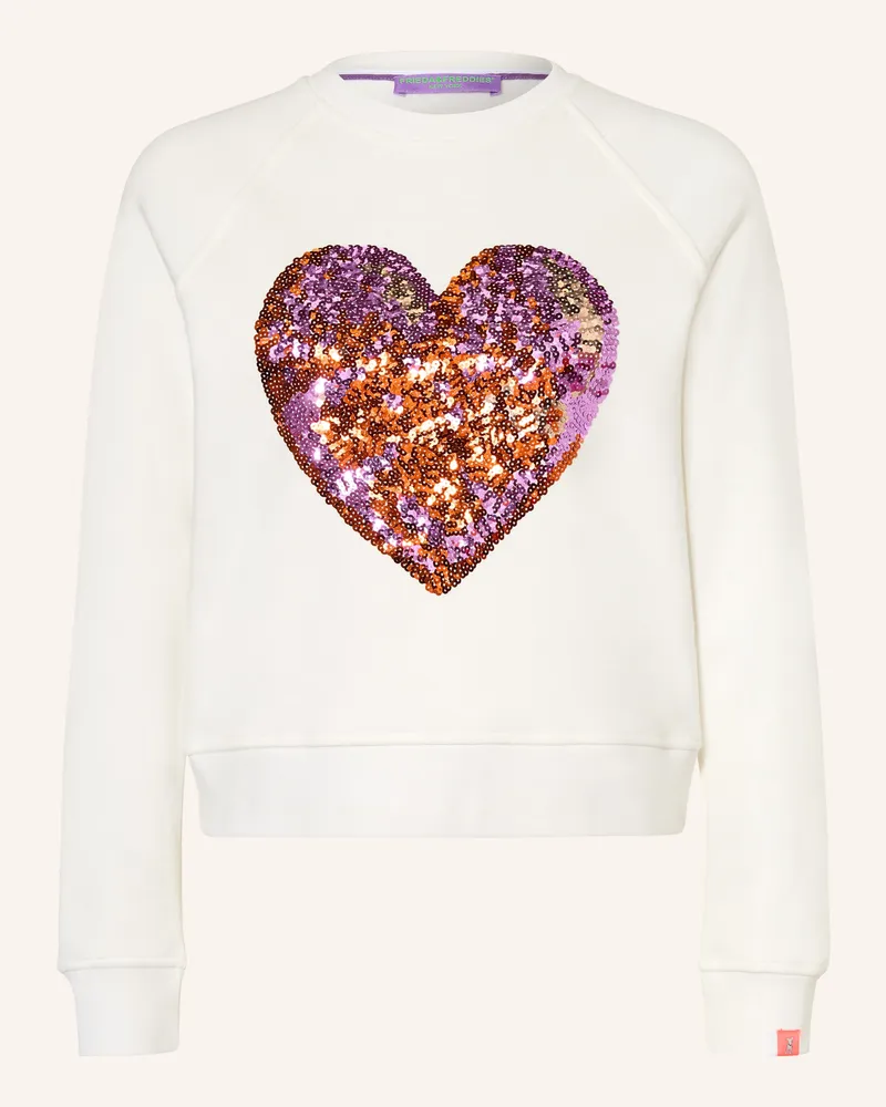 Frieda & Freddies Sweatshirt Mit Pailletten weiss Weiss