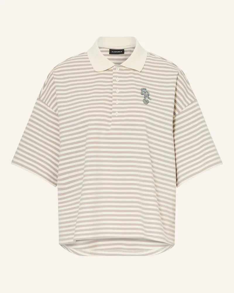 Elias Rumelis Jersey-Poloshirt Lorelisa weiss Creme