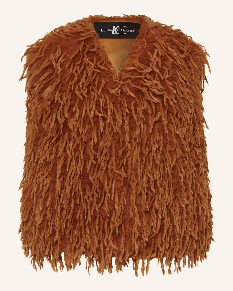 Luisa Cerano Kunstfell-Weste braun Braun