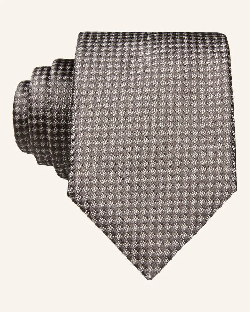 HUGO BOSS Krawatte grau Dunkelgrau