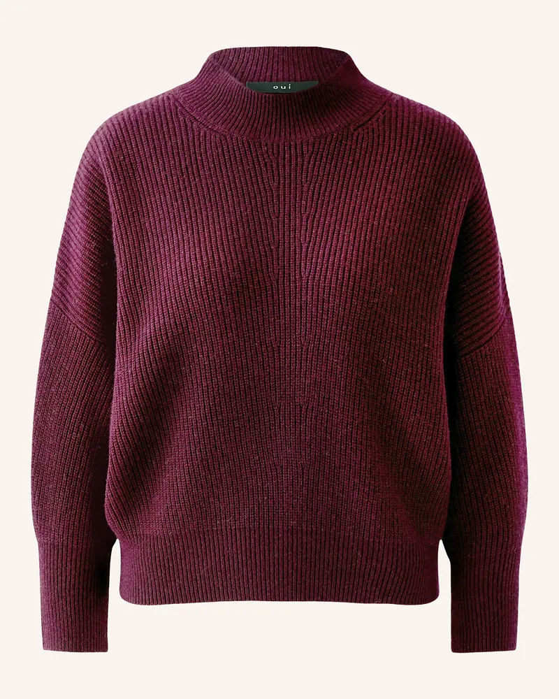 Oui  Pullover mit 3/4-Arm Dunkelrot