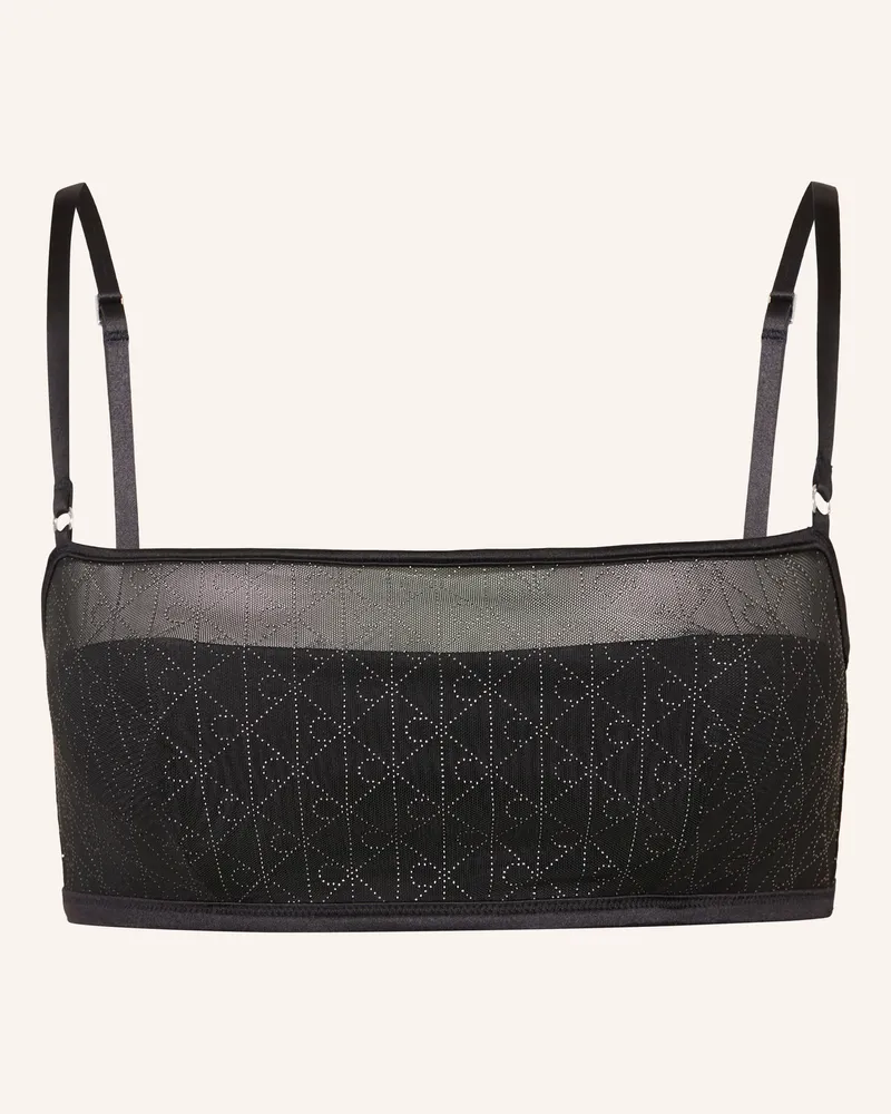 Calvin Klein Bustier Minimalist Emblem Mit Schmucksteinen schwarz Schwarz