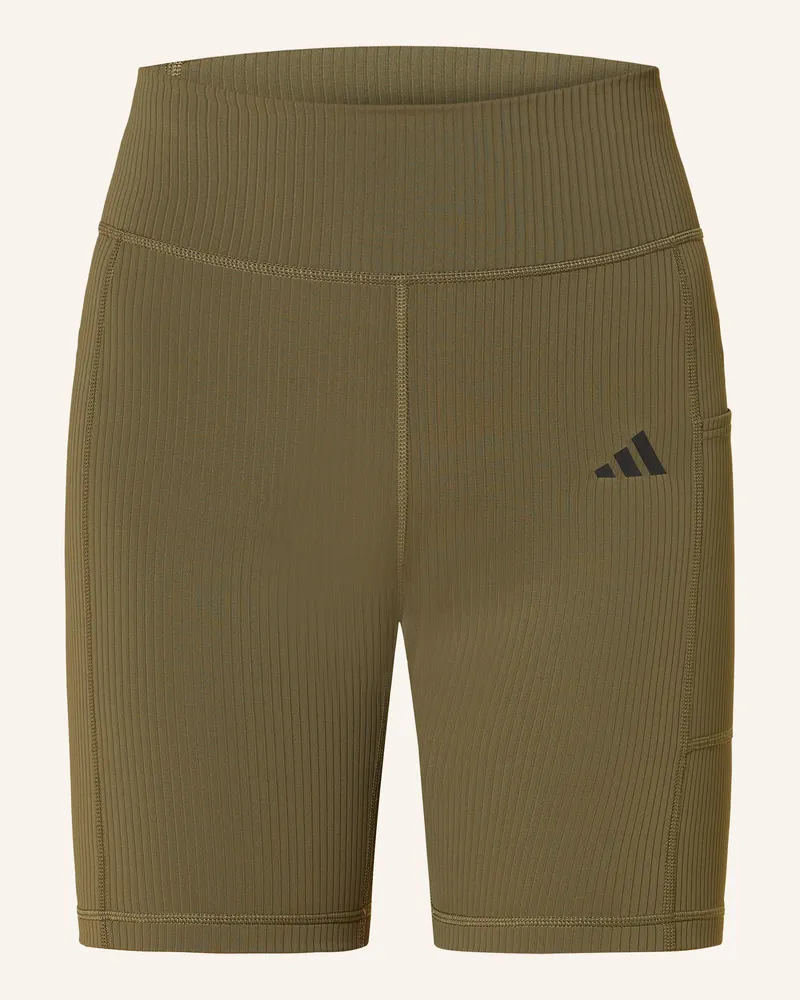 adidas Trainingsshorts Optime Rib braun Oliv