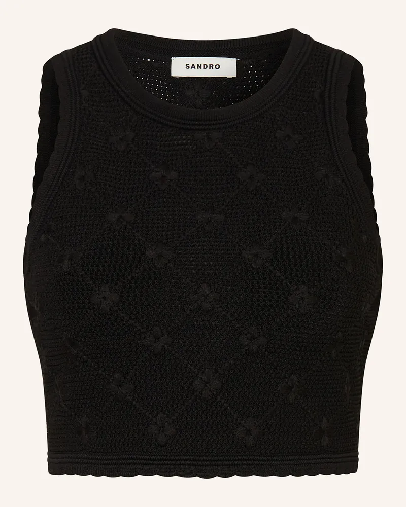 Sandro Cropped-Top Schwarz
