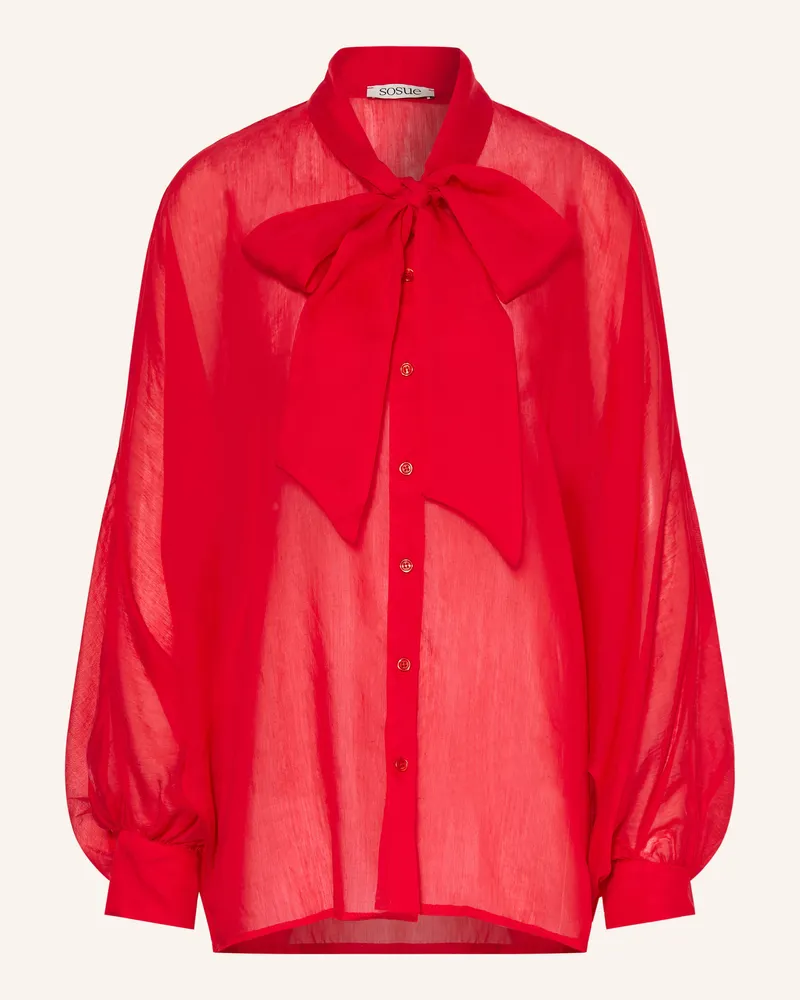SoSUE Schluppenbluse Antonia Bow rot Rot