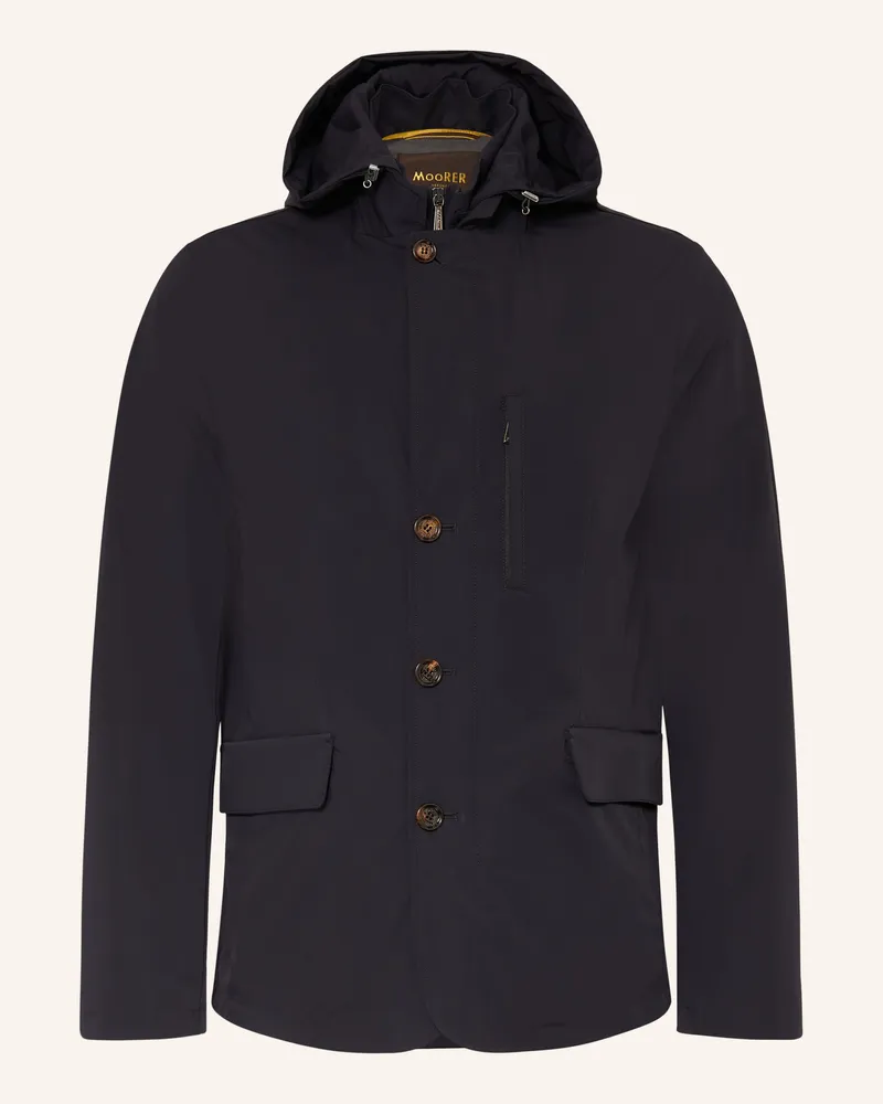 MOORER Jacke Raineri Mit Herausnehmbarer Blende Und Abnehmbarer Kapuze blau Dunkelblau