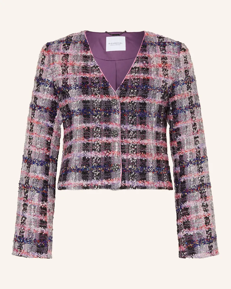 Rich&Royal Bouclé-Blazer Mit Glitzergarn lila Lila