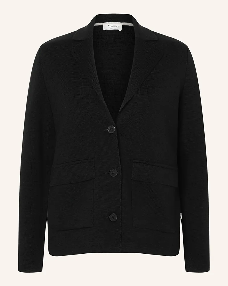 Maerz Strickblazer schwarz Schwarz