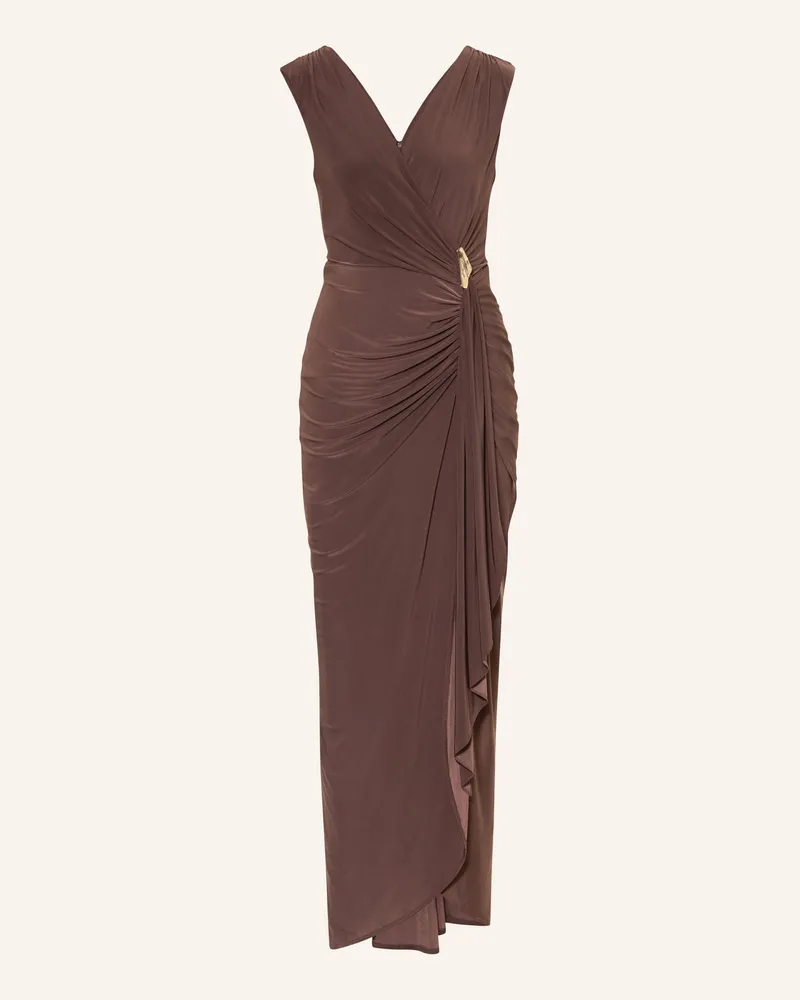 Phase Eight Jerseykleid DELANEY in Wickeloptik Dunkelbraun