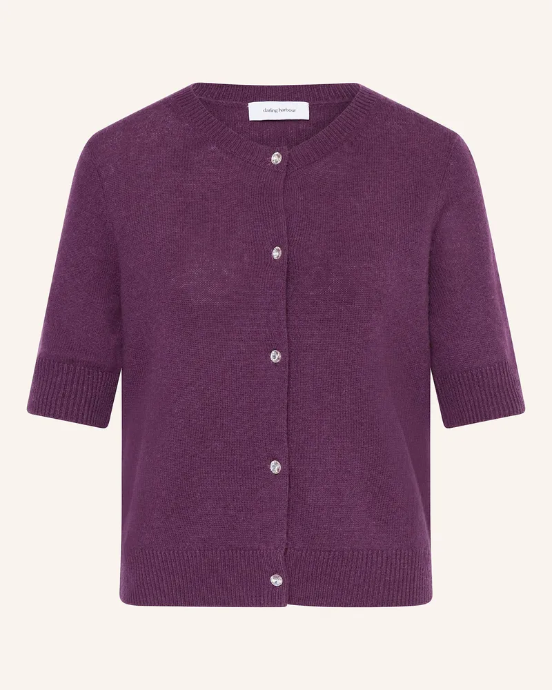 Darling Harbour Strickjacke mit Cashmere Pflaume