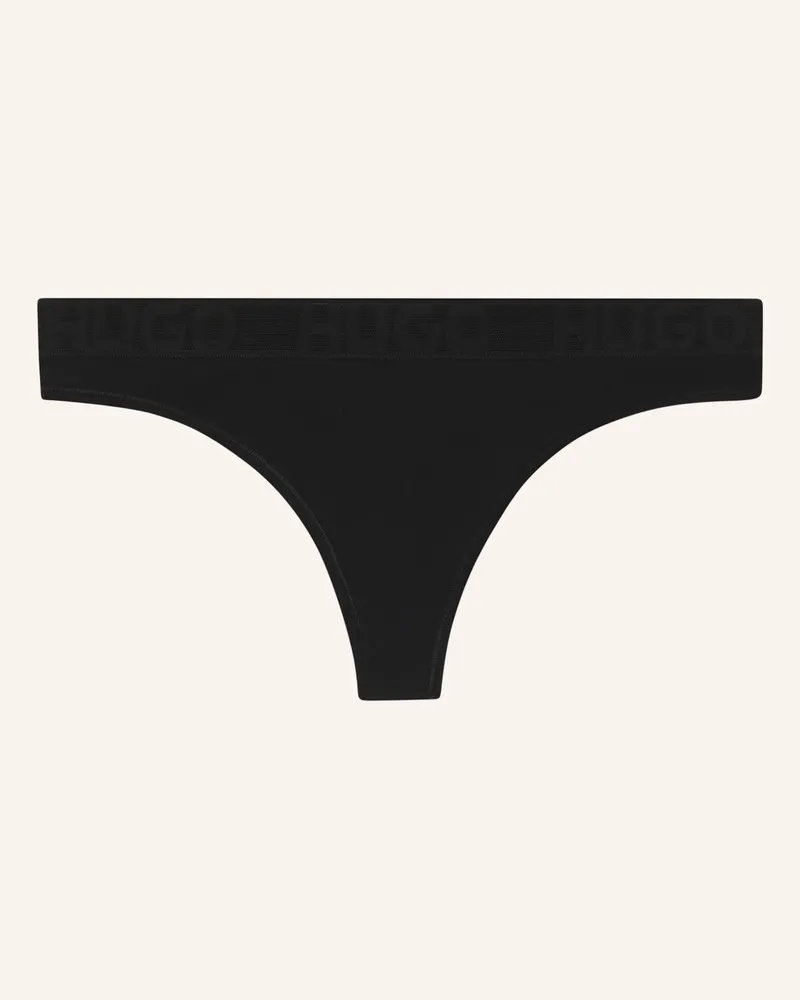 HUGO BOSS Slip MESH LOGO THONG Schwarz