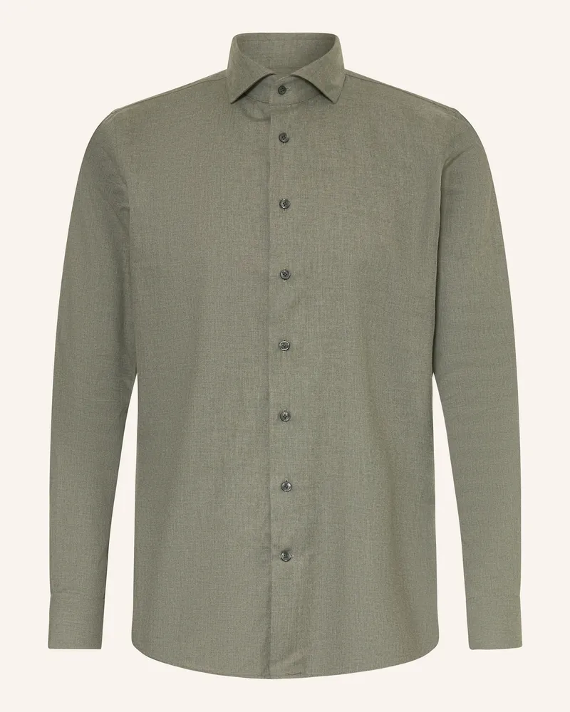 Profuomo Hemd Slim Fit gruen Dunkelgrün