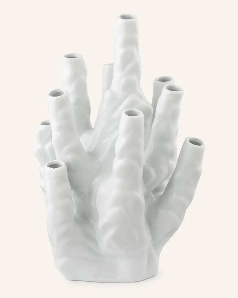 POLSPOTTEN Vase Coral weiss Weiss