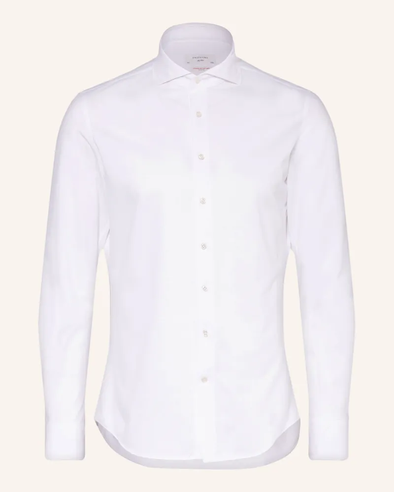 Profuomo Hemd Slim Fit weiss Weiss