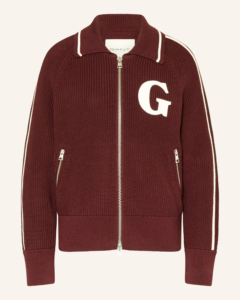 Gant Strickjacke Dunkelrot