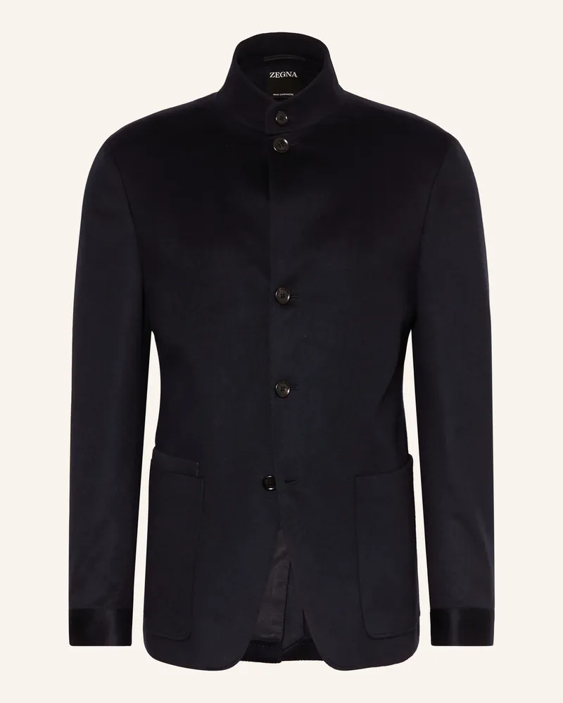 Ermenegildo Zegna Cashmere-Sakko Regular Fit blau Dunkelblau