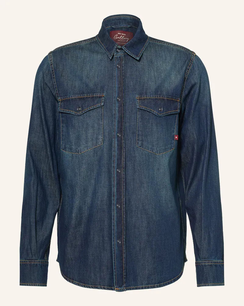 Mos Mosh Jeanshemd Mmgdavid Comfort Fit blau Dunkelblau
