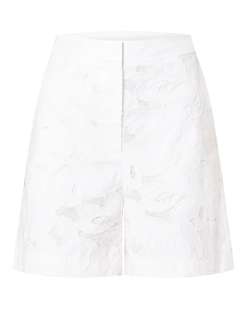 HUGO BOSS Shorts TONARA aus Lochspitze Weiss