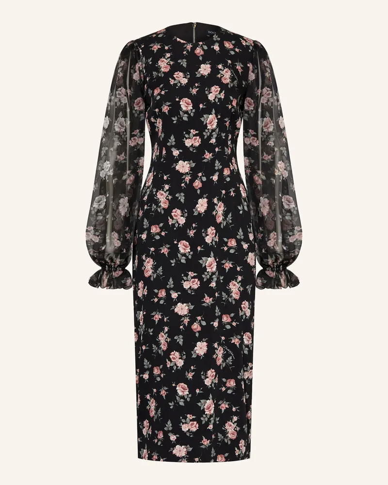 Dolce & Gabbana Seidenkleid schwarz Schwarz