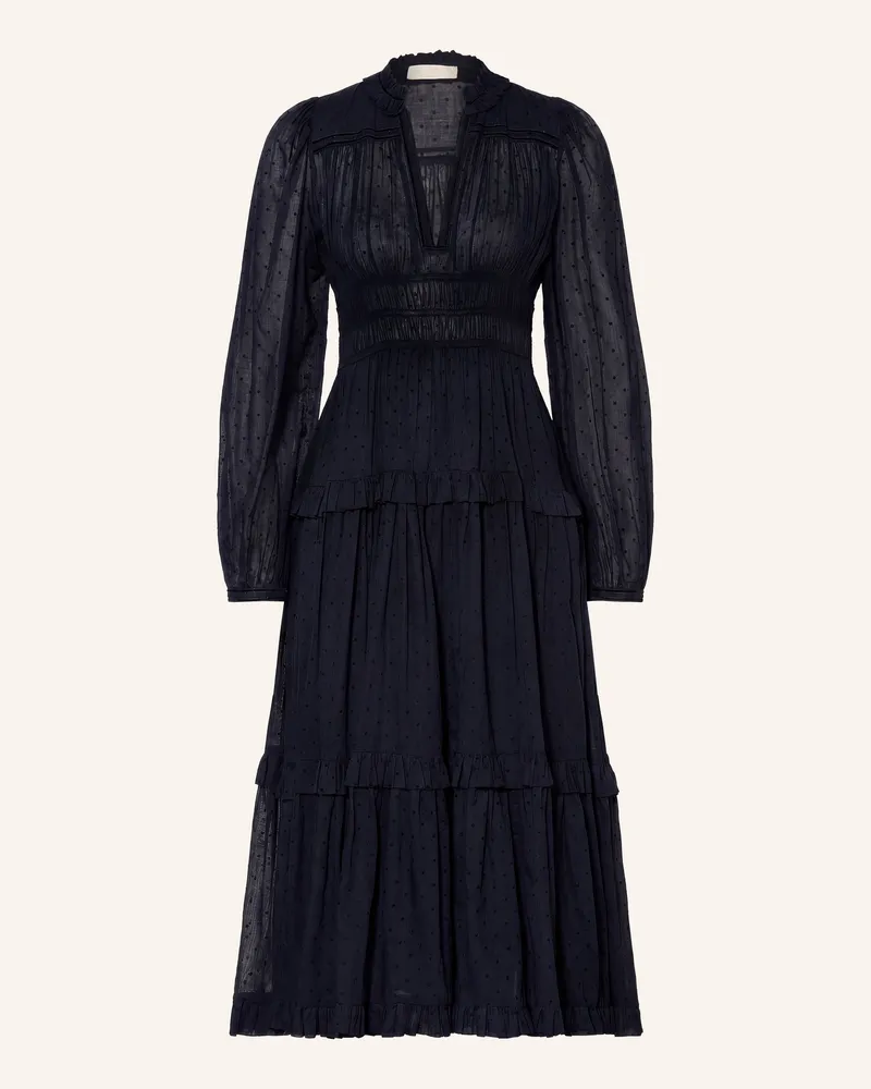 Ulla Johnson Kleid Ardelle Mit Rüschen blau Dunkelblau